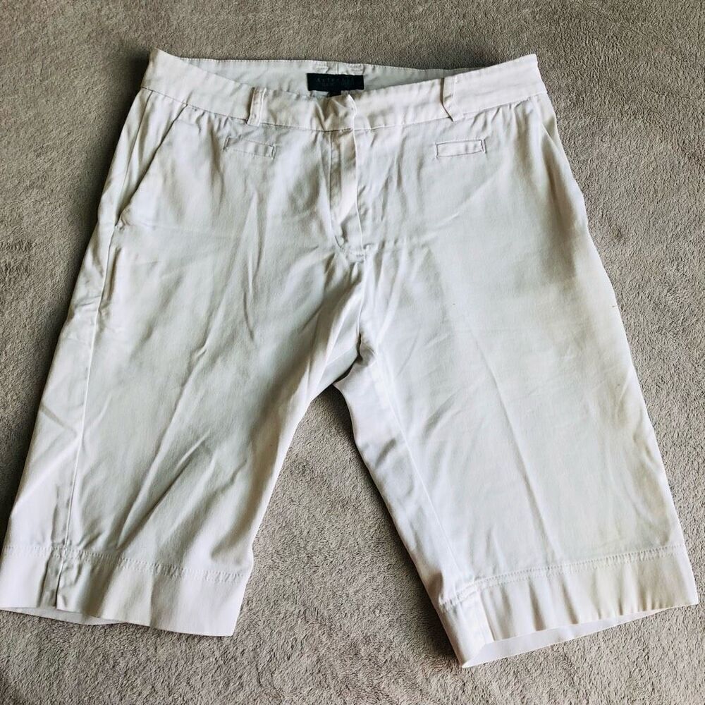 Astra Classic Women’s Solid White Bermuda Golf Shorts